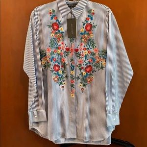 Zara woman button down shirt